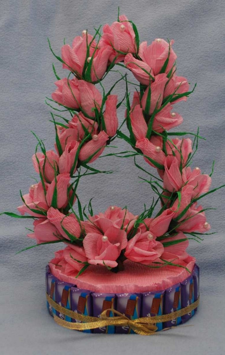 Поделка цветы из ватных дисков на 8 марта